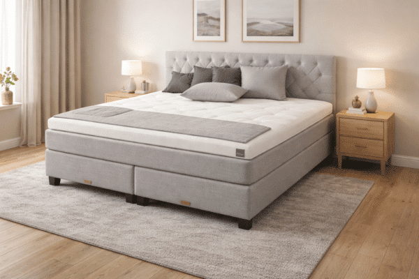 Kontinental 210x210 cm med gavl Den store luksusseng til hele familien