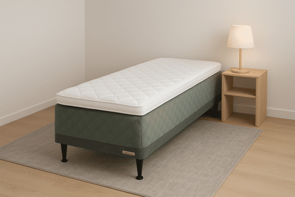Grøn velour Boxelevation 90x200 cm