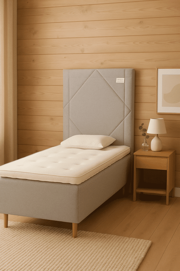 XL Luksus Boxmadras i 90x200 Komplet med sengegavl